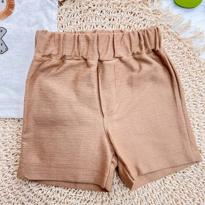 Conj. Camiseta em Linho Leão e Zebra LOOK e Bermuda - Areia